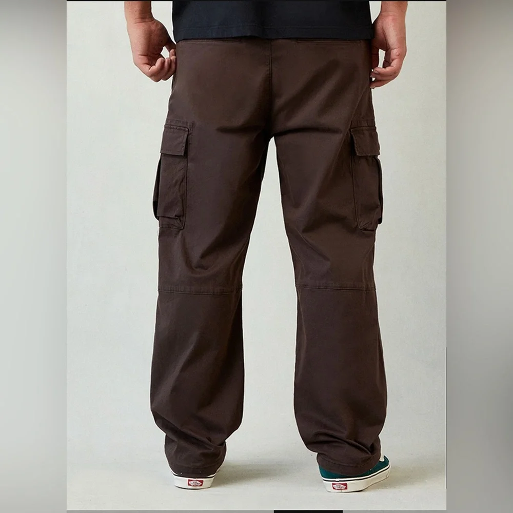 PacSun Stretch Brody Cargo Pants Brown Baggy Fit Size Small - Picture 3 of 12